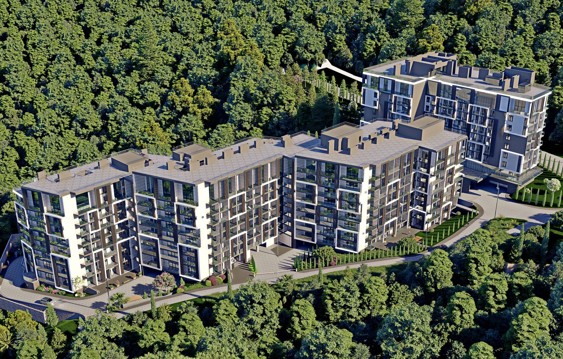 Darsan Residence — квартал на склоне Дарсана сверху