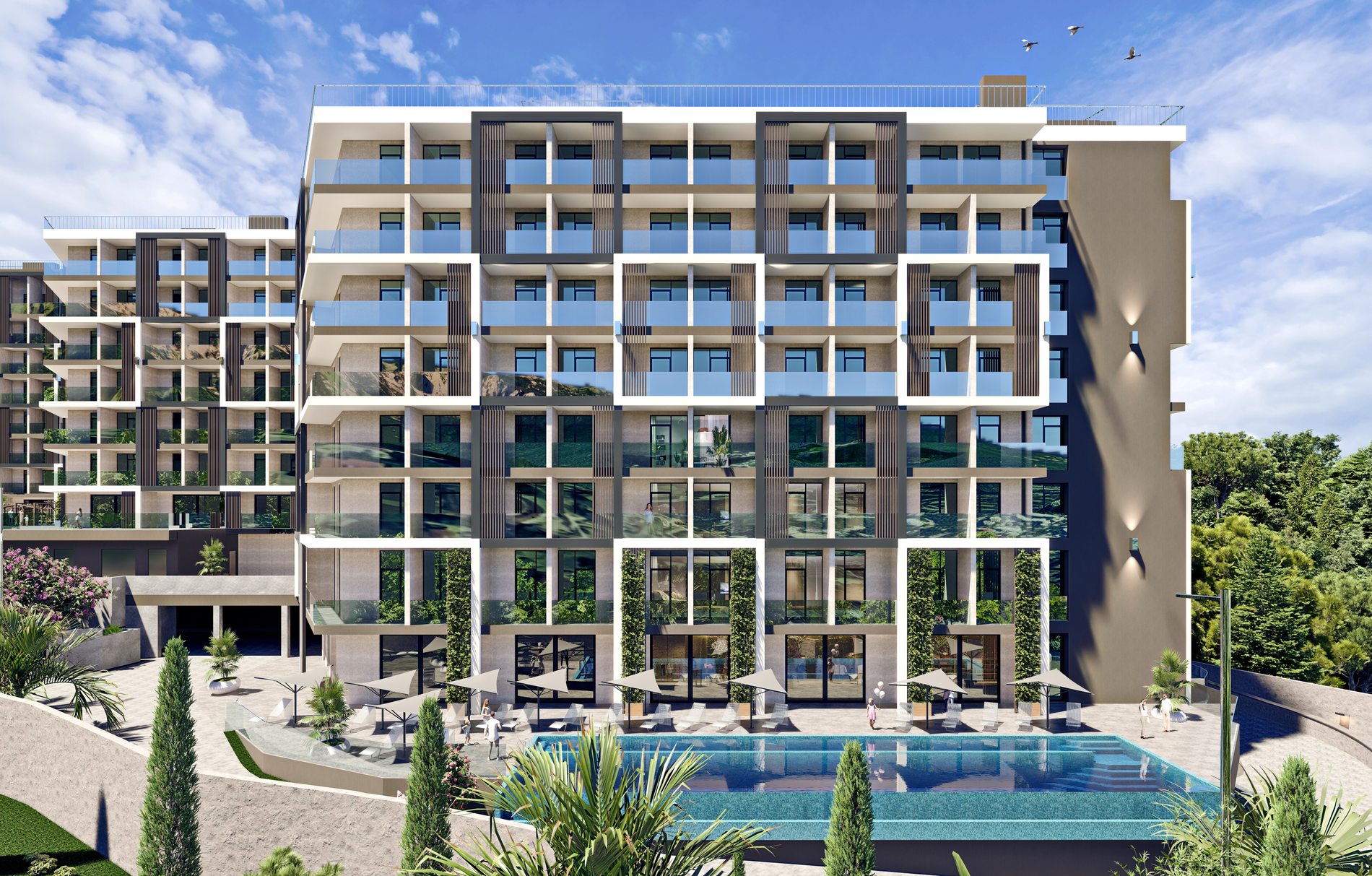 Darsan Residence — бассейн у корпуса