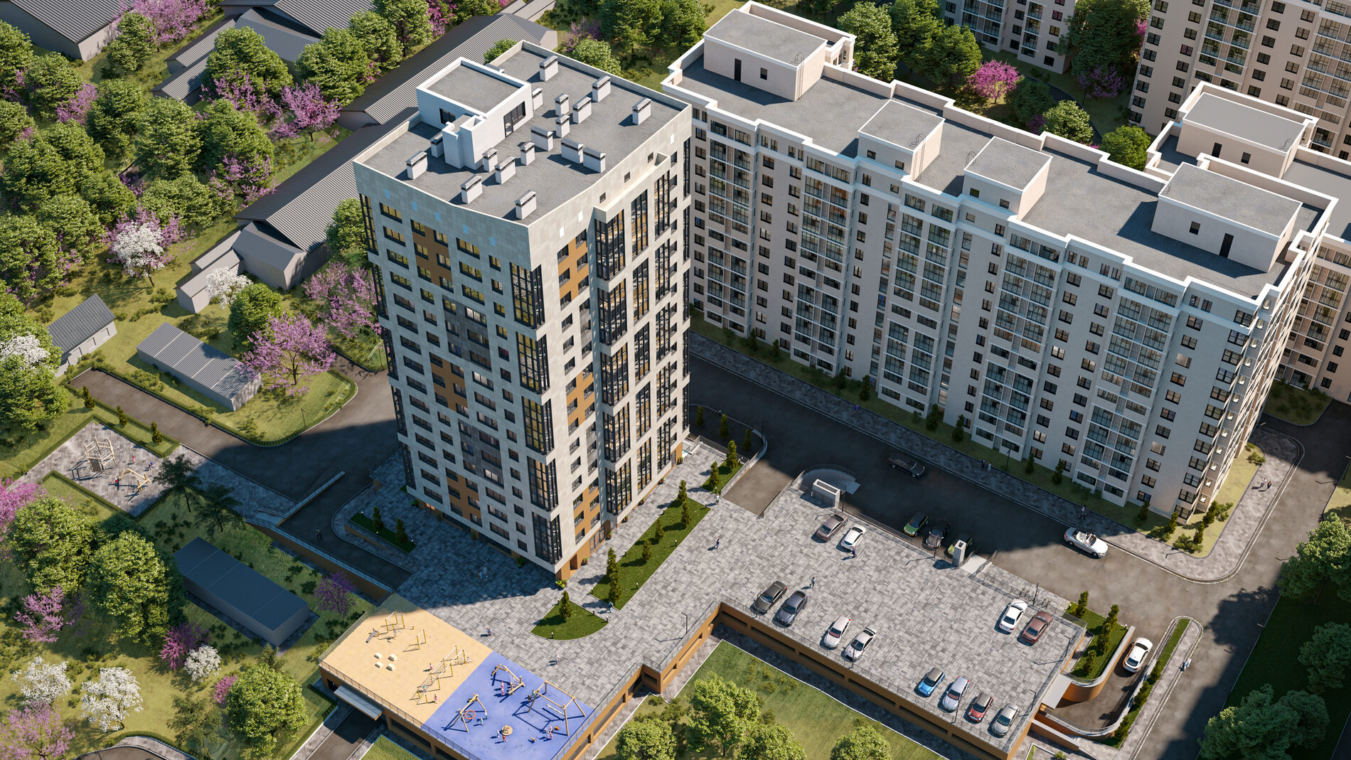 Моне — аэрофото квартала