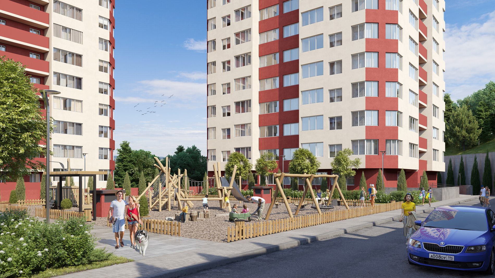 Вишнёвый сад — двор и детская площадка